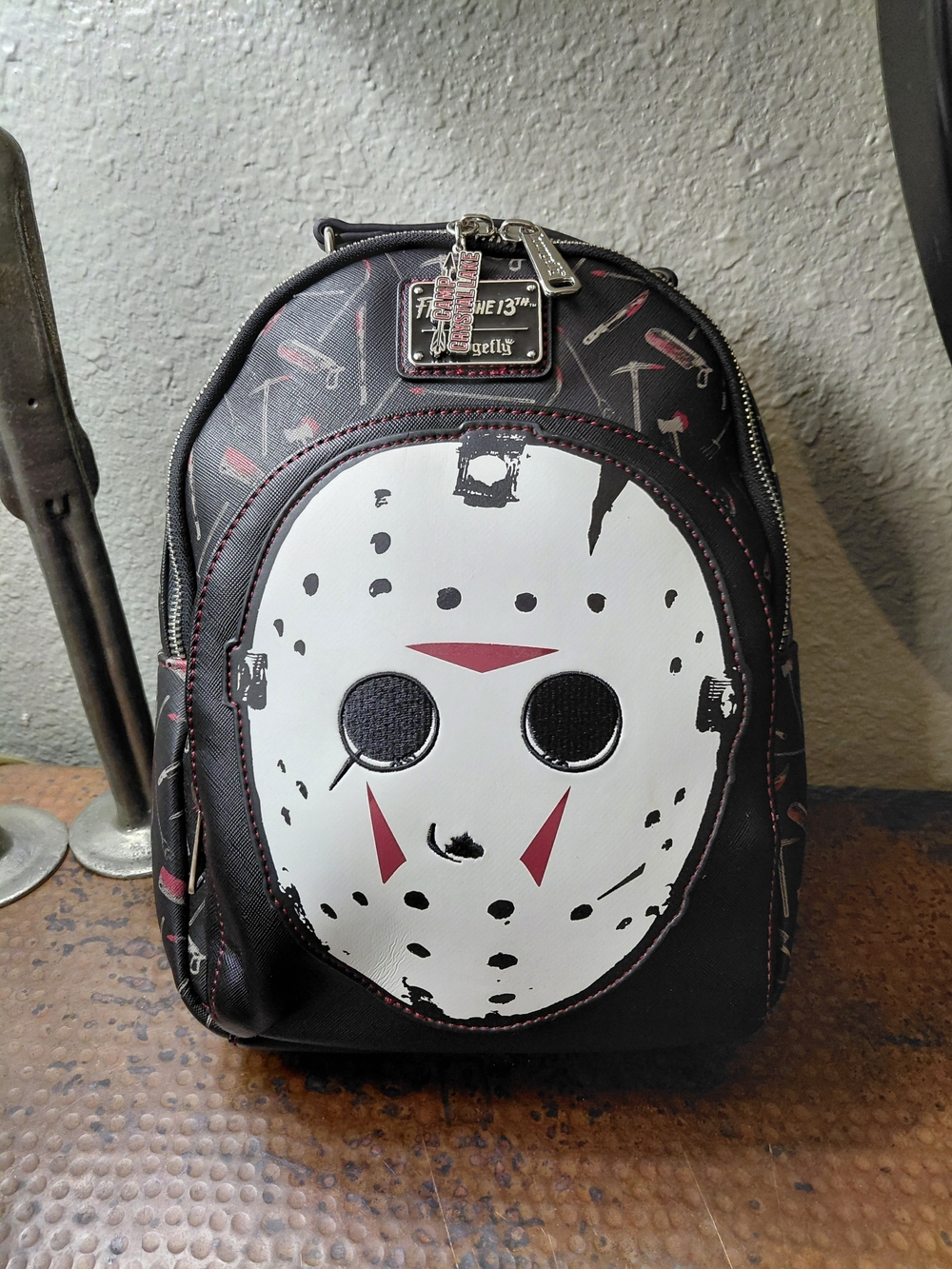 Loungefly Friday the 13th Jason Mask Mini Backpack - Picture 7 of 16
